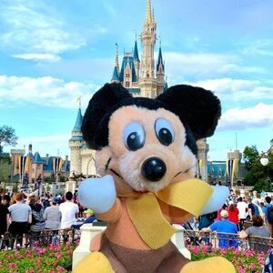 Vintage Mickeys Christmas Carol Mickey Mouse Plush Stuffed Animal Walt Disney 7"